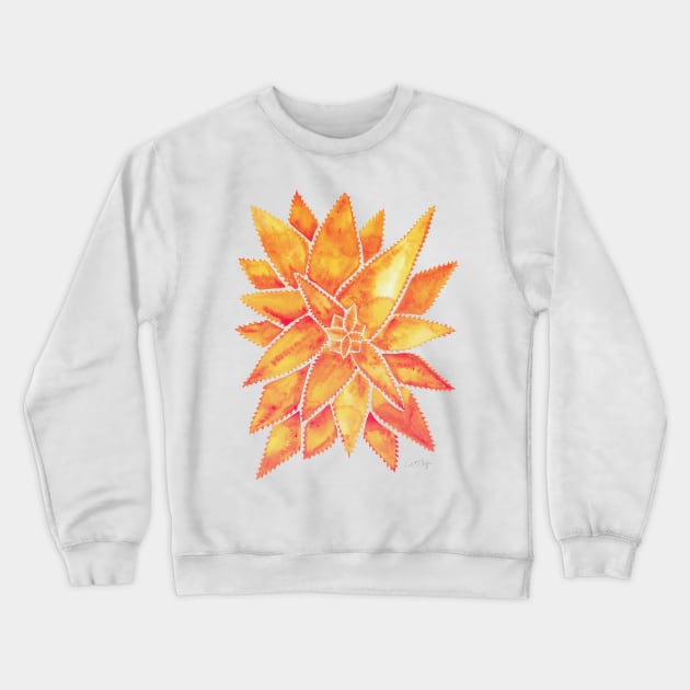 Orange Aloe Vera Crewneck Sweatshirt by CatCoq